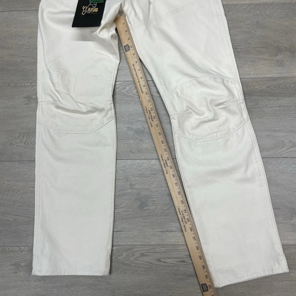 NWT G-Star Raw Elwood 5620 Jean Pants Moto Off White Men Sz 31x32 Duckman